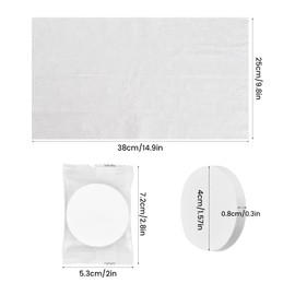 Daelesr Pack of 50 Large Cotton Compressed Towels, Thick Magic Towels, 38 x 25 cm, Portable Disposable Towels, Towel Pills for Outdoor Activities, Camping, Travel, Hotel, Kitchen