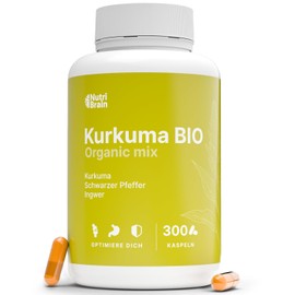 Organic Turmeric with Black Pepper and Ginger | 300 Capsules | High Dose | Laboratory Tested | 1400 mg | Curcumin + Piperine with High Bioavailability | XXL Supply | Joint Comfort & Digestion