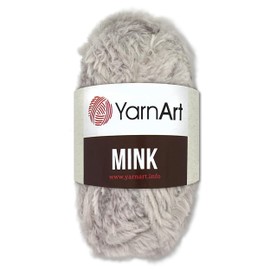 Frida's Wollhaus YarnArt 50 g Mink Fringe Yarn Plush Yarn Fluffy Yarn Effect Yarn 20 Colours (337 | Grège)