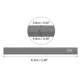 PATIKIL Compressed Charcoal Sticks, 12 Pack 2H/2B/4B/6B/8B/HB Art Supplies Sketch Square Stick for Artist Drawing Sketching Shading Painting, Black