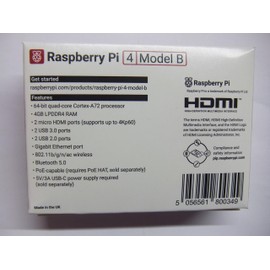 Raspberry Pi 4 Model B (4 GB), Raspberry Pi 4 made in UK, Certified by Raspberrypi