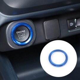 Nicecar-88 For Ford Maverick 2022+ Blue Aluminum Car Push Start Button Trim Cover