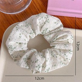 FWCXKK 2PCS Small Floral Flower Women's Hair Ties High Ponytail Headband Rubber Band Headwear and Hair Accessories Set