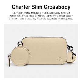 Coach Charter Slim Crossbody in Pebble Leather with Sculpted C Hardware Branding