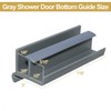 Gray Sliding Shower Door Bottom Guide for 3" Long x