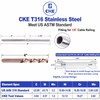 CKE 120 Pack T316 Stainless Steel Left&Right Handed Thread Swage