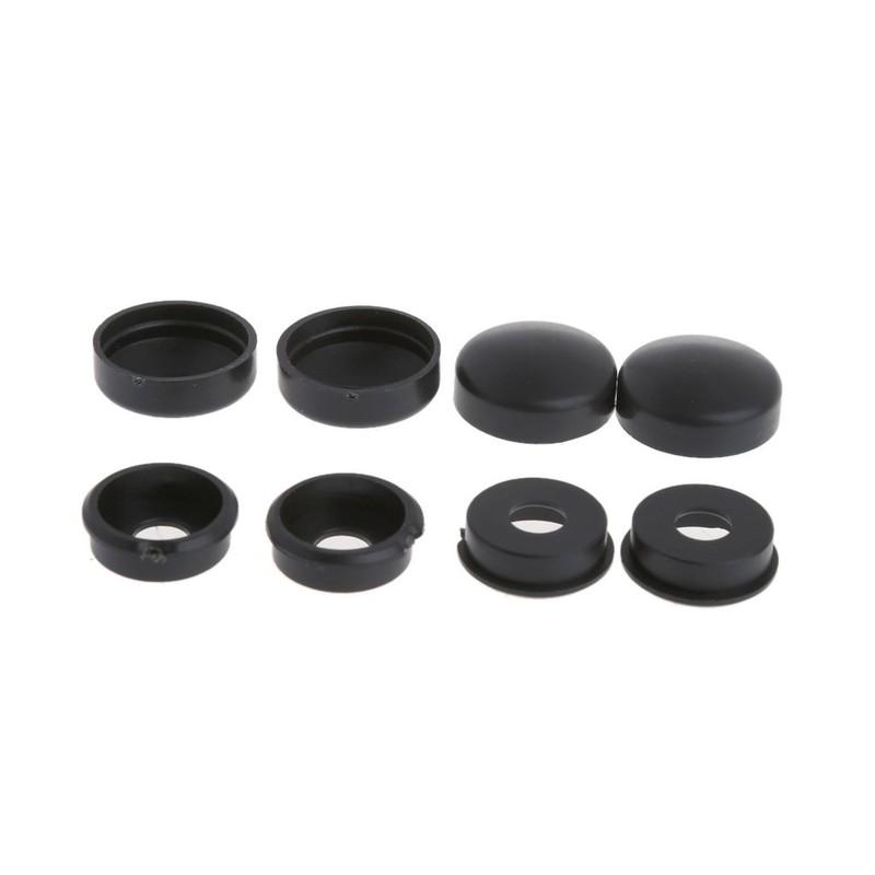BOGEEL 8Pcs/Set Black Security- License Plate Frame Mounting Screw Bolts