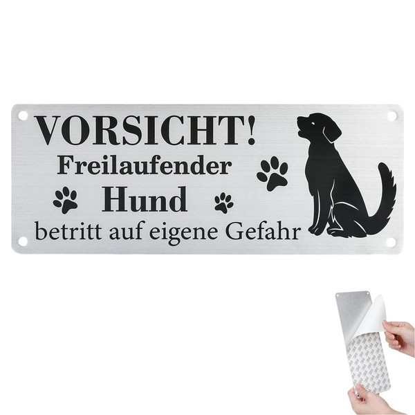 Bzzerumy Free-running dog sign, warning of the dog, beware dog