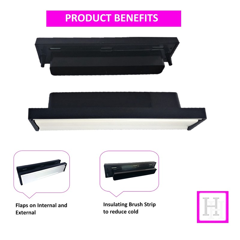 Haven Heritage ® 12" 300mm Letterbox with Letterbox draft excluder