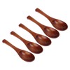 5Pcs Wooden Spoons Natural Safe Comfortable Light Weight Delicate Sturdy