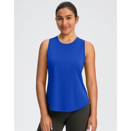 SANTINY Women's Sleeveless Workout Tops Lightweight Tennis Yoga Gym Athletic Running Shirts Racerback Tank Tops for Women (Royal Blue_S)