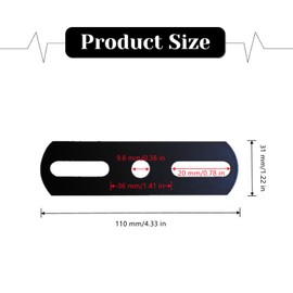 ZWxqysp 4 Pcs Black 4.33" Heavy Duty Metal Steel Repair Fixing Bracket Connector Adjustable Flat Mending Plate for Wood, Furniture