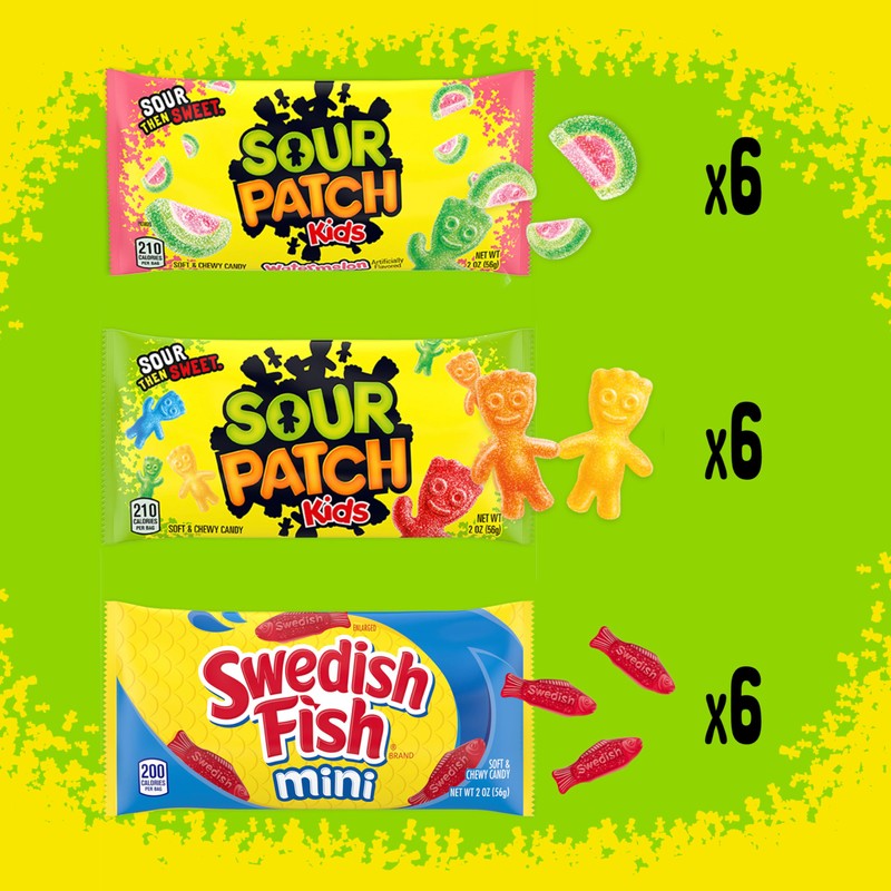 SOUR PATCH KIDS and SWEDISH FISH Mini Soft & Chewy