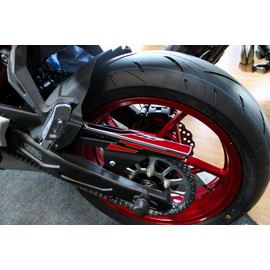 Tankpad Sticker Chain Guard Compatible with Kawasaki Z650 Red Silver X550510VA