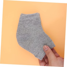 IWOWHERO 2 Pairs Gel Heel Protector Socks for Men and Women Moisturizing Anti-crack Ankle Socks Breathable Exfoliating Foot Care for Dry Cracked Heels