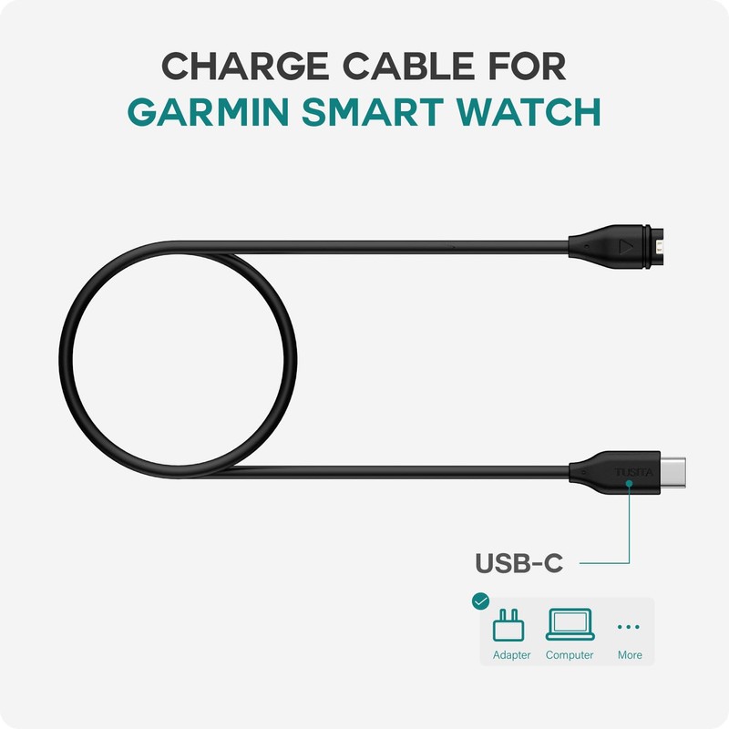 TUSITA USB-C Plug Charging/Data Cable Compatible with Garmin Watch -