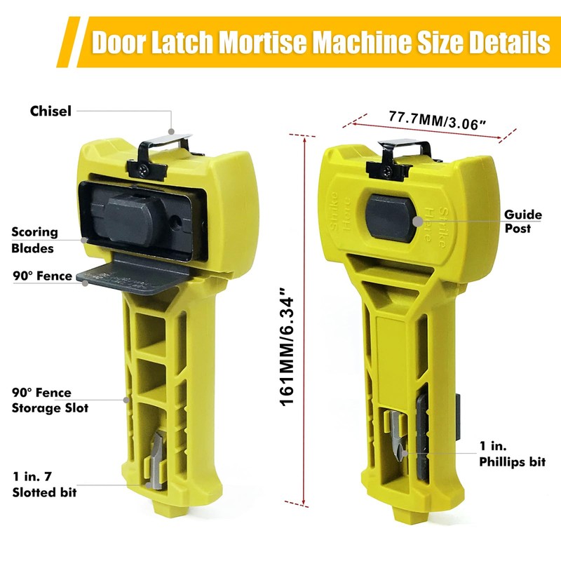CNQLIS Door Hinge and Latch Installation Kit with Mortiser Template,