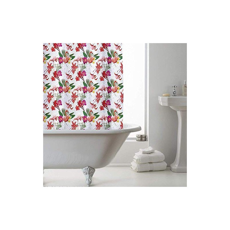 Country Club Shower Curtain Flamingo 180 x 180cm