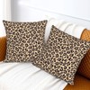 Jbofyee Leopard Throw Pillow Cover 18x18 Inch Wild Cheetah Print