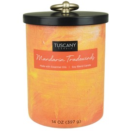 Empire Candle Mandarin Tradewinds Scented Jar Candle, 14 oz, Home Fragrance, Room Accessories