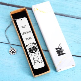Pug Bookmark, Pug Gifts for Pug Lovers, Book Lover Gifts, Book Stuff for Book Lovers, Book Accessories for Women, Dog Themed Gifts, Dog Gifts for Dog Owners, Book Marks for Reading Women, Nerd Gifts