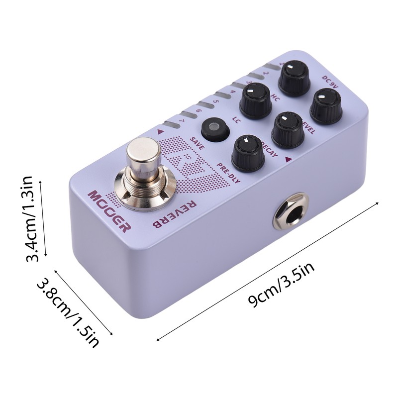 MOOER Guitar Digital Reverb Pedal Electric Guitar Effects Pedal 7