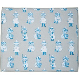 Okato Dish Drying Mat, Water Absorbing Mat, 15.7 x 19.7 inches (40 x 50 cm), Moomin Snafkin