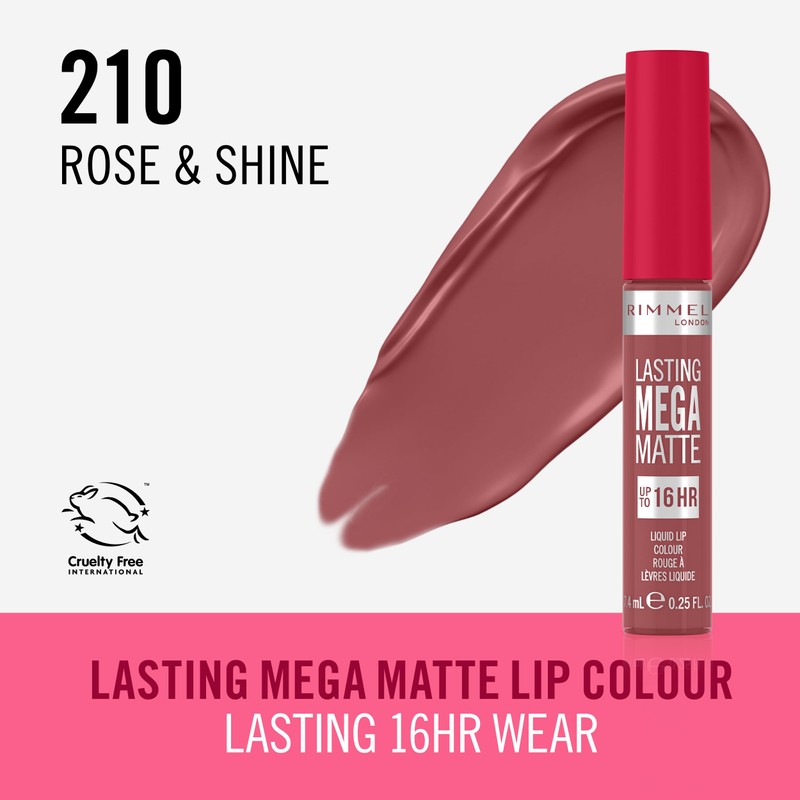 Rimmel London Lasting Mega Matte Liquid Lipstick, Long-Lasting, Hydrating, Vegan