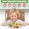 TAOceeXI Stainless Steel Toddler Plates with Suction | Non-Slip Divided