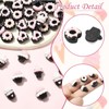 LiQunSweet 90 pcs 9 Styles Pink Black Dessert Theme Resin
