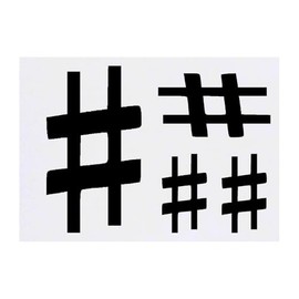 4 x 'Sharp' Temporary Tattoos - Water Resistant, Skin-Safe, Non-Toxic Transfers, Mixed Sizes (TO00083088)