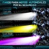 Nuevo 2 Faros Luces Led Auxiliares 4 Modos Lupa Estrobo