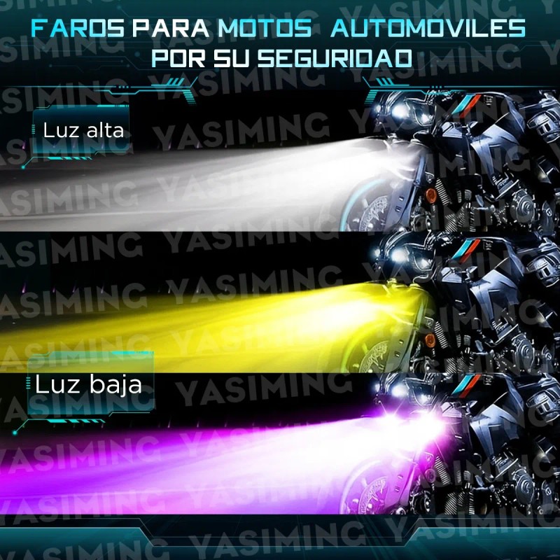 Nuevo 2 Faros Luces Led Auxiliares 4 Modos Lupa Estrobo