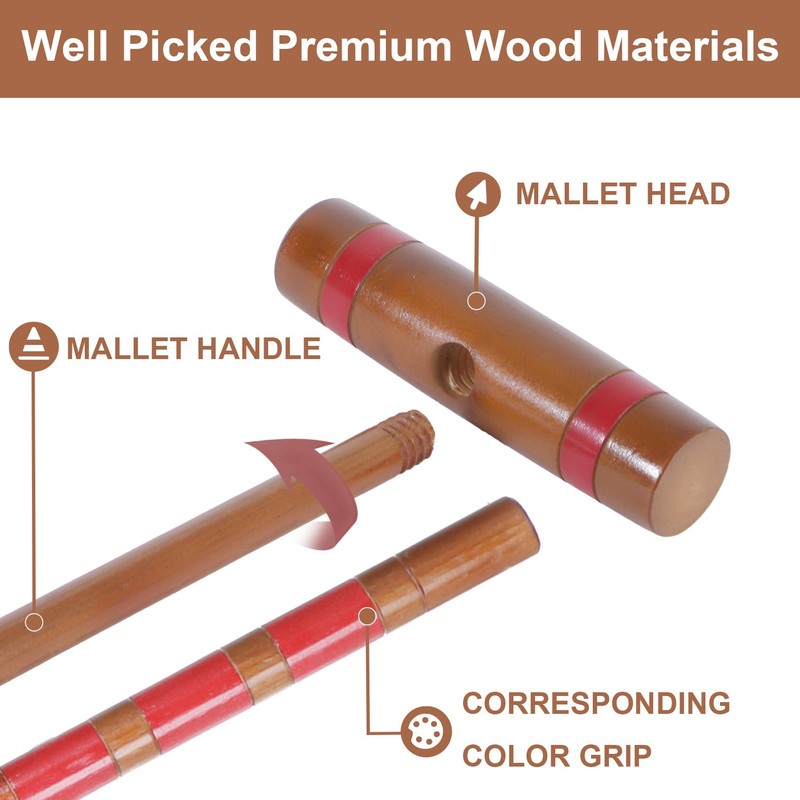 SpeedArmis 28In Croquet Party Set for 8 Players - Made