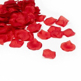 ARIATI 1000 Pieces Silk Rose Petals, Artificial Red Rose Flowers No-Taste Fade Emulation Rose Petals for Romantic Scenes Wedding Anniversary, Confession Decoration,Birthday