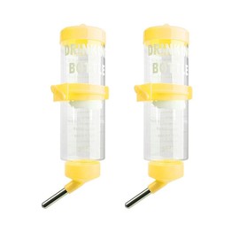 AIMALL 2X Pet Guinea Pig Rabbit Hamster Rat Drinker Drinking Water Bottle Waterer No Grip Hanging Water Dispenser Small Animal Automatic Water Feeder 250ML