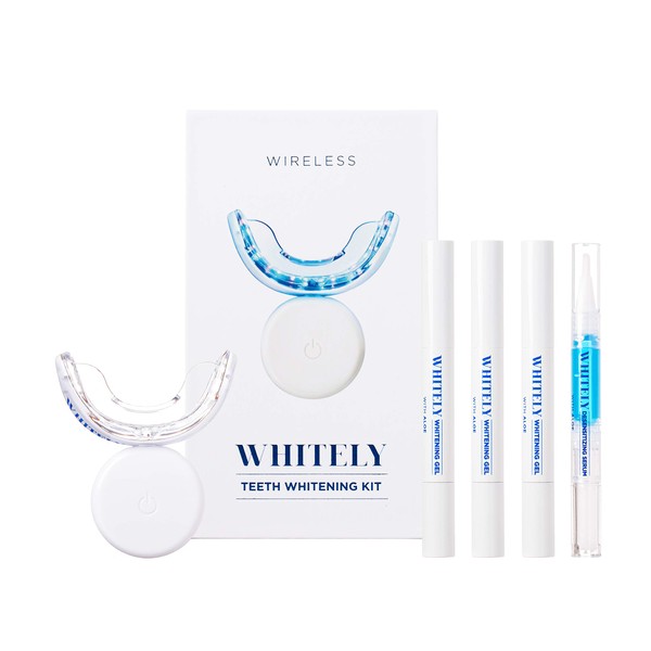 WHITELY Wireless Teeth Whitening Kit, Aloe Leaf Extract Whitening Agent