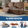 TAOCOCO Reclining Loveseat with Middle Console Slipcover, 4 Piece Polyester