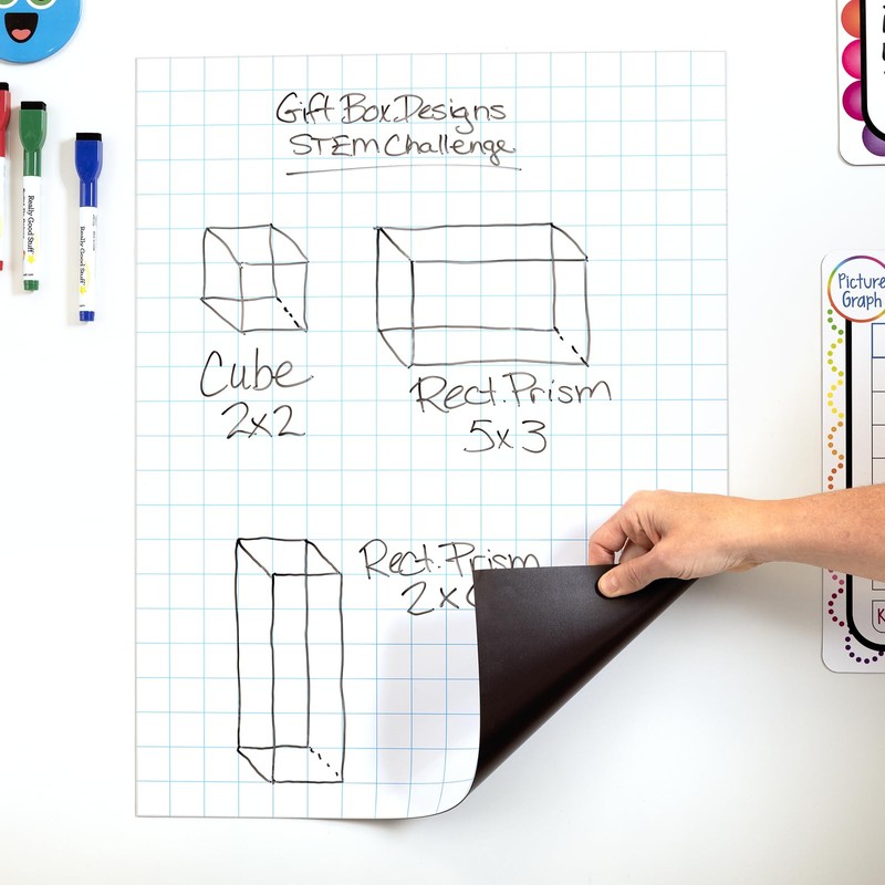 Really Good Stuff Jumbo Magnetic Dry Erase Graph 1?? Sheet,