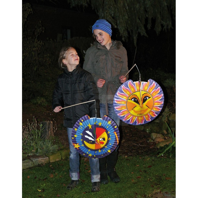 Train lantern 42053 with Full Moon Design Oblong, Flame Retardant,