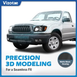 Vizotae Headlights Assembly for 2001-2004 Toyota Tacoma Halogen Headlamp Replacement, High/Low Beam W/Bulbs, Driver & Passenger Side