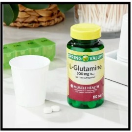 Spring Valley L-Glutamine Tablets Dietary Supplements, 500 mg, 100 Count