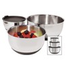 Oggi Stainless Steel 3-Piece Bowl Set with Lids, (7287.0)