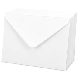 JIANTA Premium White Envelopes for B6 Greeting Cards, Pack of 60, 7" x 5" Postal Envelopes for Letters, Invitations, 120gsm, 176mm x 125mm, White