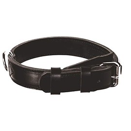 DINGO GEAR Civilian Genuine Leather Dog Collar Strengthened Universal for Daily Use and Dog Training Black S04040,40 - 48 cm