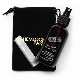 Hemlock Park White Sage Cleansing Smudge Spray | Smokeless Smudging Alternative (Palo Santo & White Sage, 4 Ounce Spray Bottle)