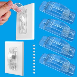 Light Switch Guard Cover, 4 ChildProof Wall Switch Guard Cover for Toggle Light Switch Protects Your Lights or Circuits from being Accidentally Turned On or Off