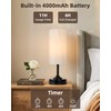 EZVALO Cordless Table Lamp, Ambient Light, Dimmable, Touch, Timer, 2700K,