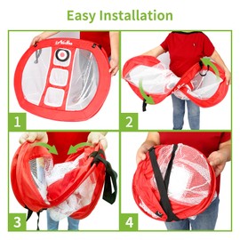 Golf Chipping Net - Pop Up Golf Chipping Net with Hitting Mat, Backyard/Indoor Golf Practice Net for Short Game Practice, Golfing Target Net for Accuracy and Swing Practice