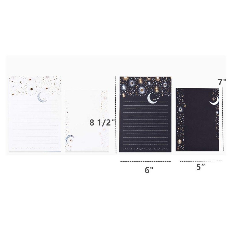 Leoyoubei Stationary Paper with Envelopes Pack of 27,Flashing Series stationery